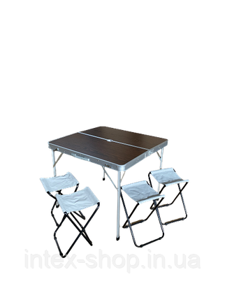 Розкладний стіл + 4 стільці Folding Table TO-8833a, фото 2