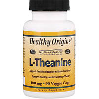 L-теанин, L-Theanine, Healthy Origins, 100 мг, 90 капсул (HOG-17002)