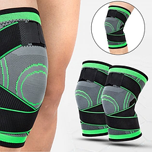 Бандаж колінного суглоба спортивний еластичний KNEE SUPPORT Зелений.Топ!