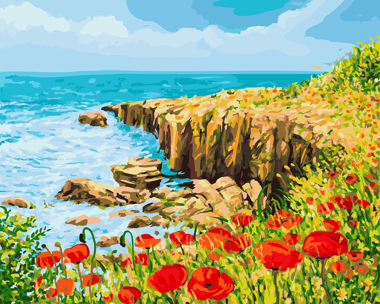 РукІтвор Картина за номерами (BRM22954) Скаристий берег, 40 х 50 см, Brushme