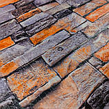 Декоративна  3D  панель самоклейка під цеглу Катеринославський піщаник 700x770x3 мм (045-3), фото 2