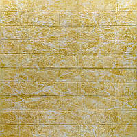 Декоративна 3D панель самоклейка під Мармур жовтий (068)