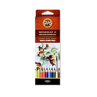 Акварельные цвет. карандаши KOH-I-NOOR MONDELUZ 3720, 18 цветов + 1 кисточка