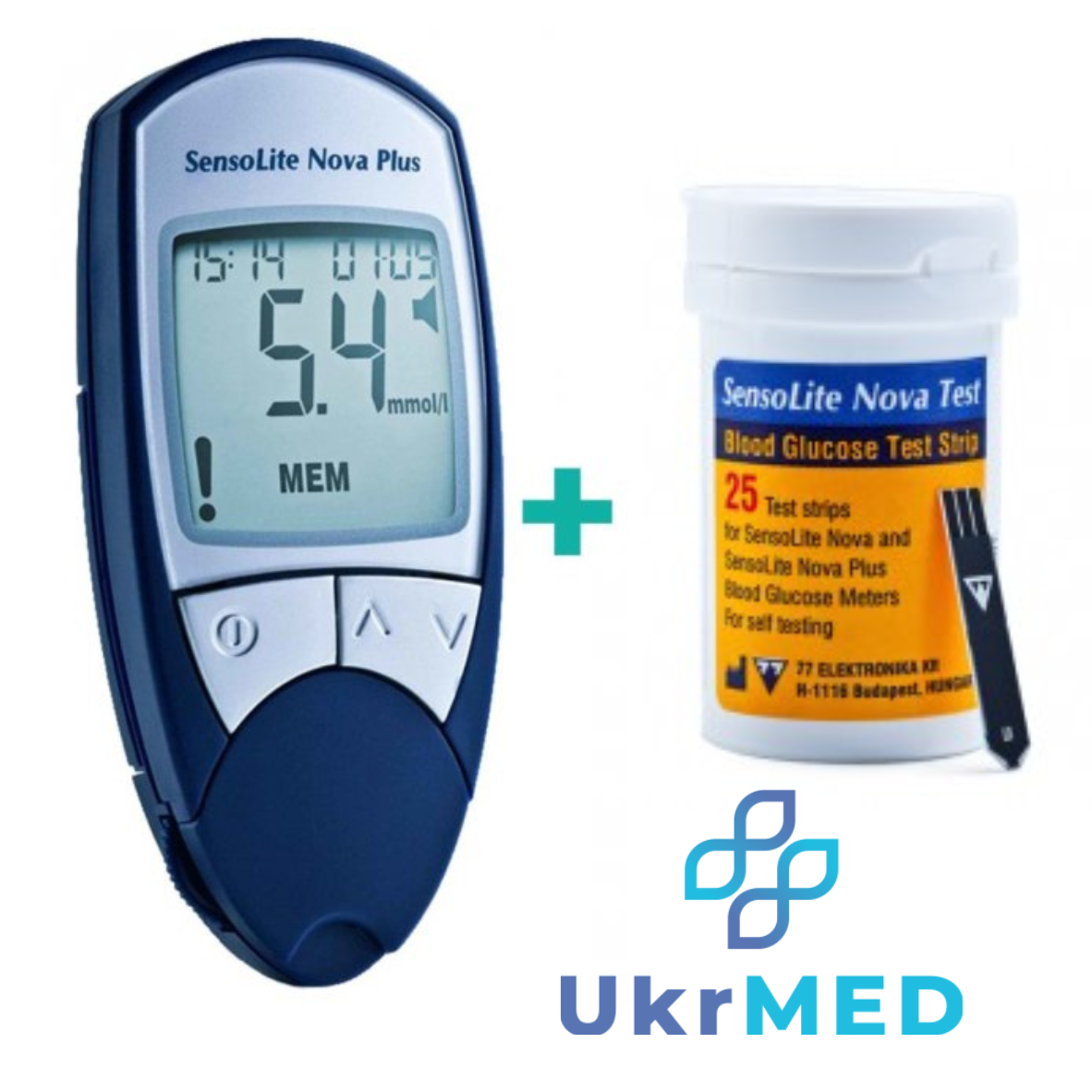 Глюкометр SensoLite Nova Plus + 25 тест-смужок