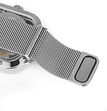 Механічні срібний красивий жіночий годинник стильний наручний з металевим ремінцем, фото 3