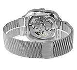 Механічні срібний красивий жіночий годинник стильний наручний з металевим ремінцем, фото 10