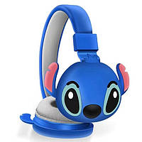 УЦЕНКА! Детские беспроводные наушники с микрофоном AH-806 Stitch "Стич" синие, bluetooth гарнитура (ТОП)