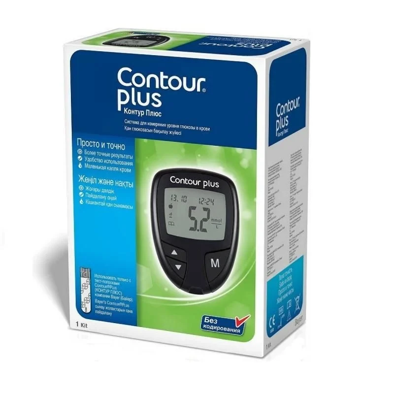 Глюкометр Contour Plus (Контур плюс), для вимірювання глюкози, фото 1