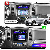 Штатна магнітола 9" Lesko для Mitsubishi Pajero IV 2006-2011 2/32Gb/ Wi-Fi Optima Міцубісі 3 шт., фото 4