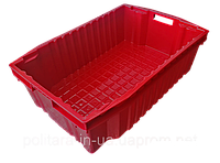 Ящик пластиковий сплошной конусний 600х400х180,для сипучих материалов