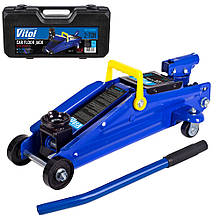 Домкрат підкатний гідравлічний 2 тонни Vitol ДП-20065К (у пластиковому кейсі)