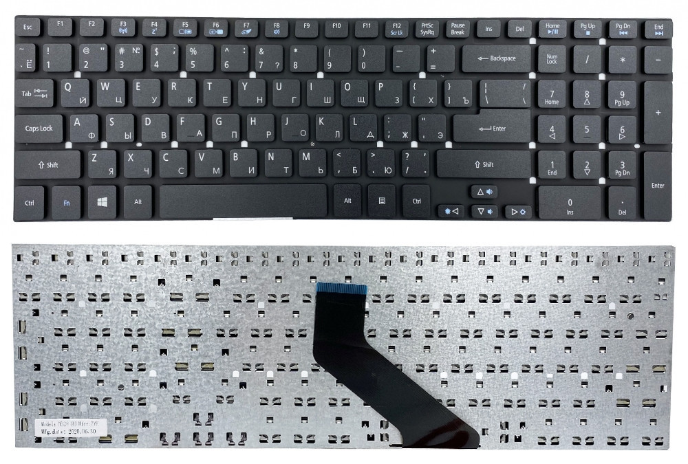 Клавіатура для ноутбука Acer 60.M1PN1.015, 60.M81N1.005, 60.M81N1.006, 60.M81N1.008, 60.M81N1.009 60.M81N1.011