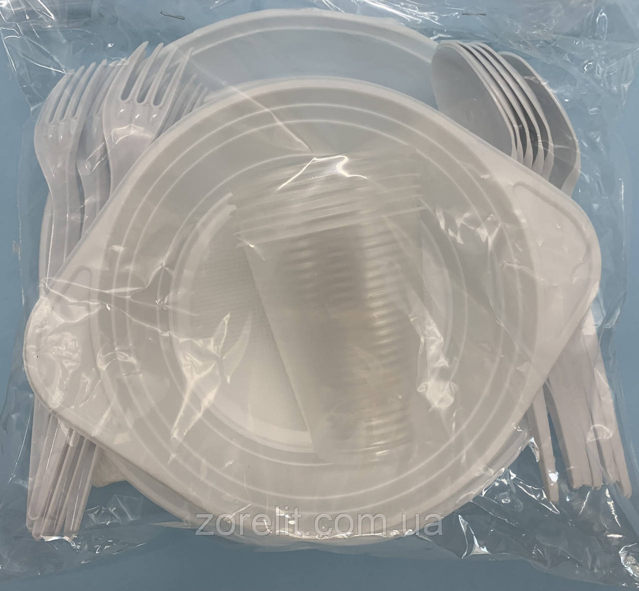 Набір одноразового посуду, 6 шт./пач, фото 1