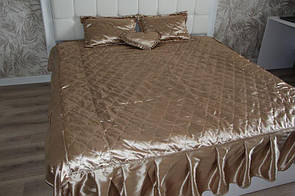 Атласне покривало з подушками
