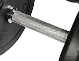 Набір гантелей по 28 кг х 2 шт, розбірних з металевим грифом WCG, фото 5