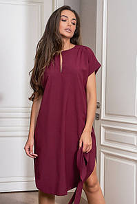 Молодіжне вільне повсякденне жіноче плаття Megan, марсала