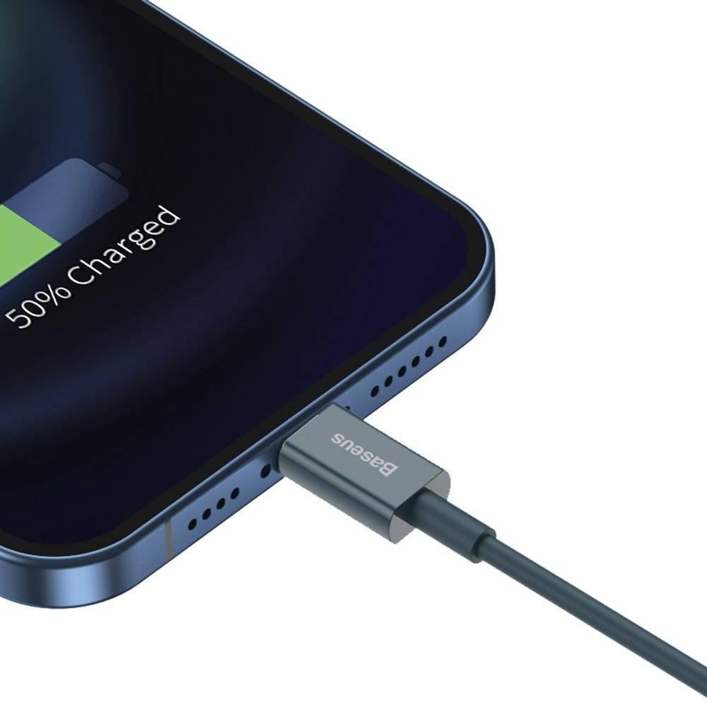 Кабели USB to Apple Lightning | для iPhone 2 метра Baseus Superior Fast Charging Data 2.4A 2m Blue -