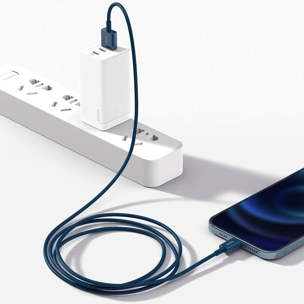 Кабели USB to Apple Lightning | для iPhone 2 метра Baseus Superior Fast Charging Data 2.4A 2m Blue