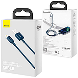 Кабель USB to Lightning 2 метра Baseus Superior Fast Charging Data 2.4A 2m (CALYS-C03) Blue, фото 10