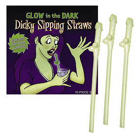 Трубочки для пиття Penis-Straws Glowing all СКІДКА