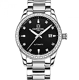 Стильний наручний жіночий механічний годинник із металевим ремінцем із японським механізмом з автопідзаводом, фото 3