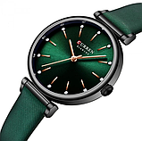 Годинники кварцові жіночі стильні наручні на шкіряному ремінці, фото 3