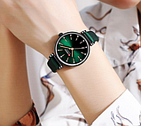Годинники кварцові жіночі стильні наручні на шкіряному ремінці, фото 5