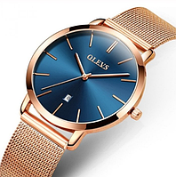 Ультратонкий стрільцевий кварцовий наручний годинник із металевим браслетом із японським механізмом