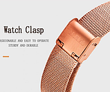 Ультратонкий стрільцевий кварцовий наручний годинник із металевим браслетом із японським механізмом, фото 3