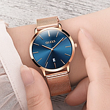 Ультратонкий стрільцевий кварцовий наручний годинник із металевим браслетом із японським механізмом, фото 4