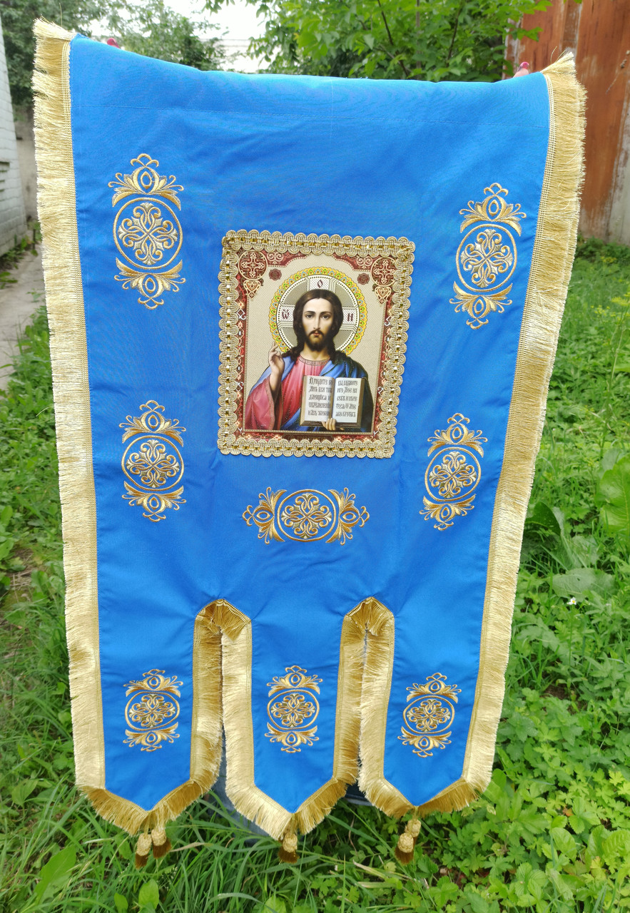 Церковна Хоругва тканинна (на габардині) 100 на 50см