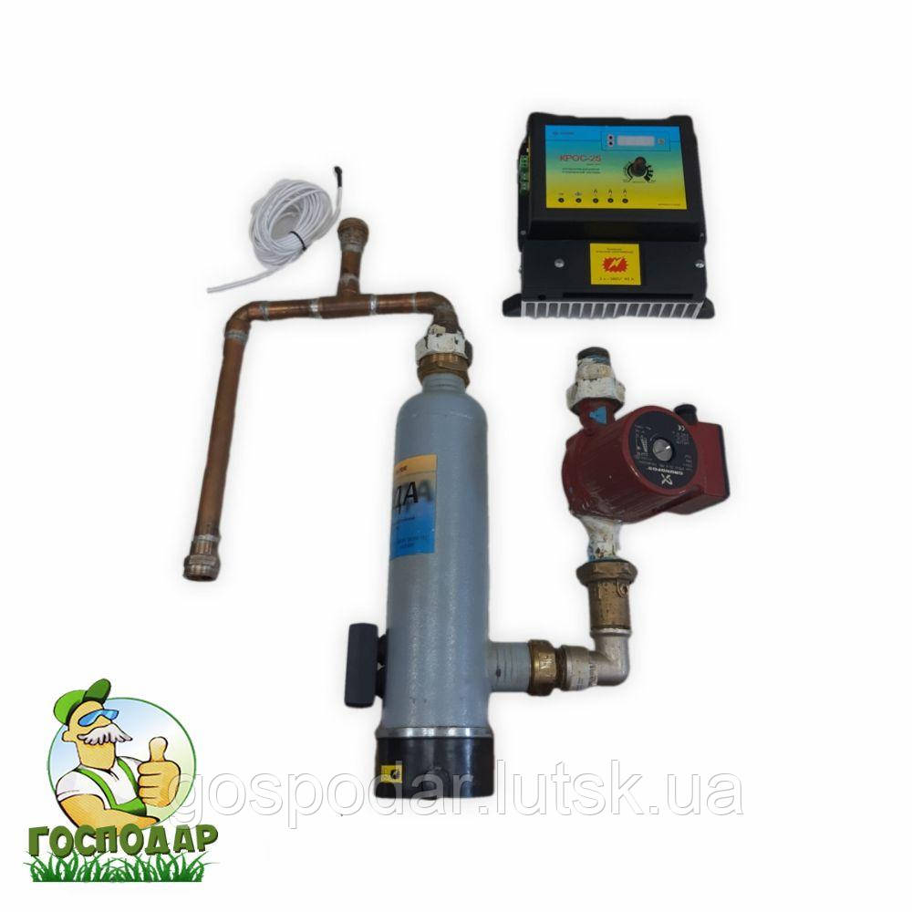 Електродний котел "Господар" 12 кВт/380В з автоматикою KROS-25 та циркуляційним насосом б/в, фото 1