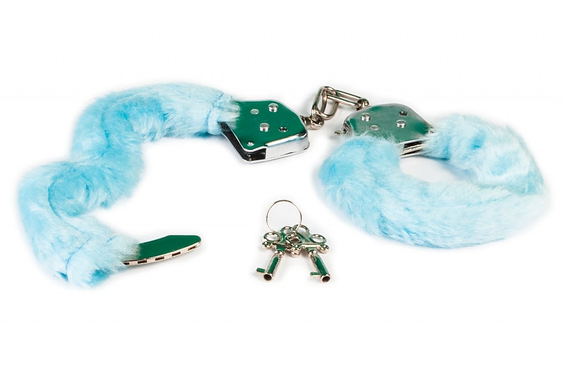 Качеські наручники Toy Joy (Гландія) Furry Fun, блакитні all СКІДКА