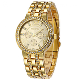 Наручний кварцовий стрілковий годинник жіночий ошатний з металевим ремінцем, фото 2