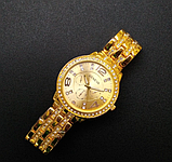 Наручний кварцовий стрілковий годинник жіночий ошатний з металевим ремінцем, фото 4