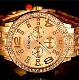 Наручний кварцовий стрілковий годинник жіночий ошатний з металевим ремінцем, фото 10