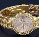 Наручний кварцовий стрілковий годинник жіночий ошатний з металевим ремінцем, фото 6