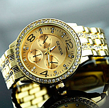 Наручний кварцовий стрілковий годинник жіночий ошатний з металевим ремінцем, фото 8