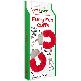Качеські наручники Toy Joy (Нідерланди) Furry Fun, червоні all СКІДКА all СКИДКА477