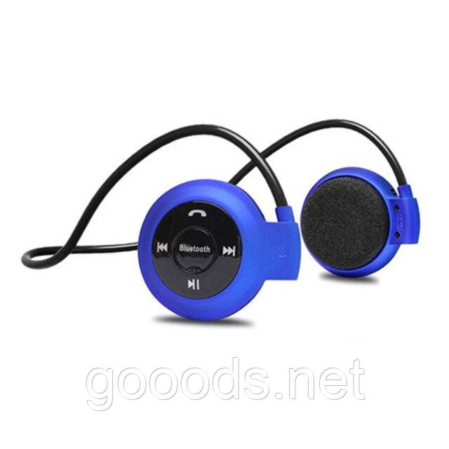 Накладні Bluetooth навушники, гарнітури, MP3-плеєр Синій, фото 1