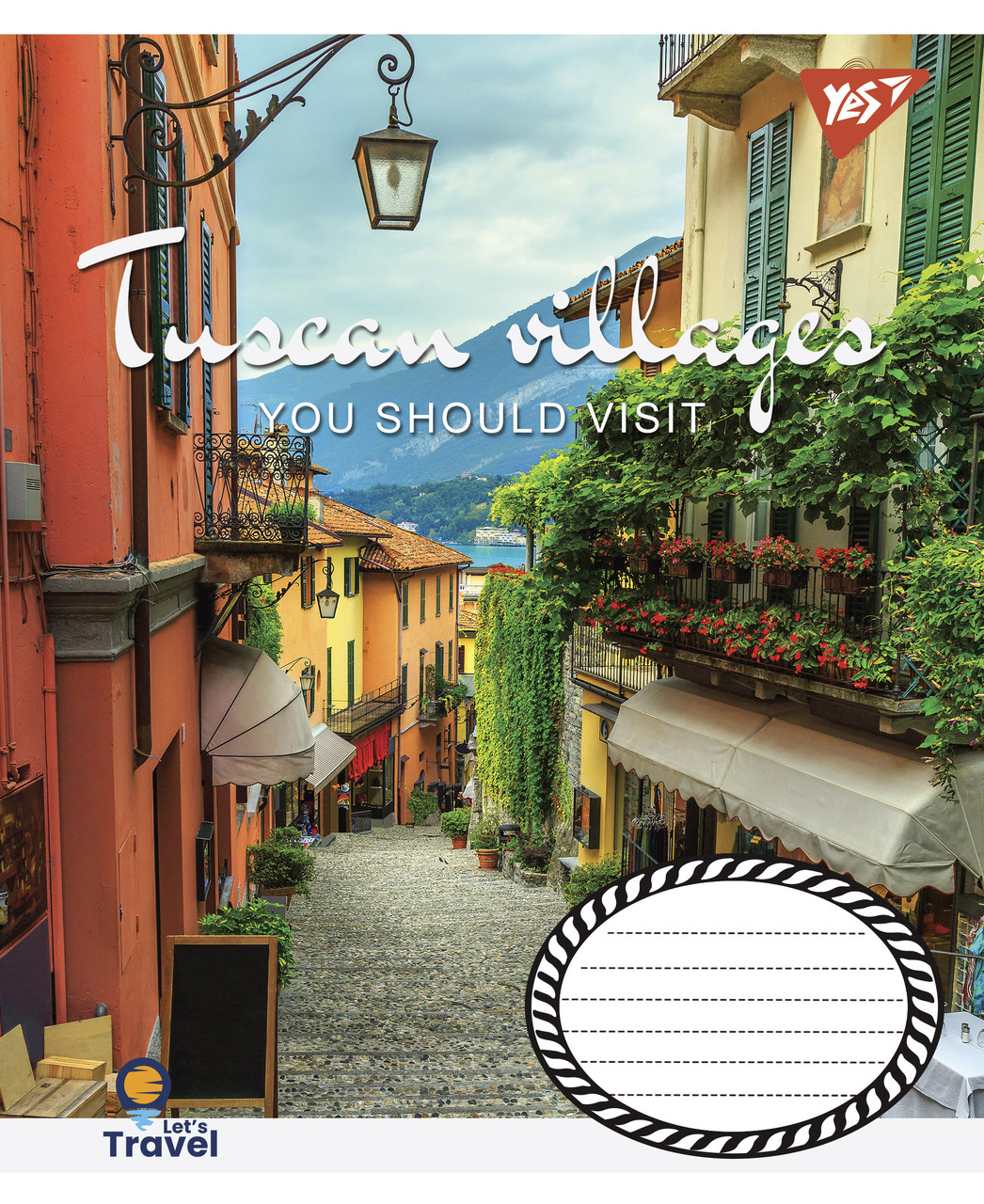 Набір зошитів учнівських А5/60 кл. YES Tuscan villages (10 штук мікс)