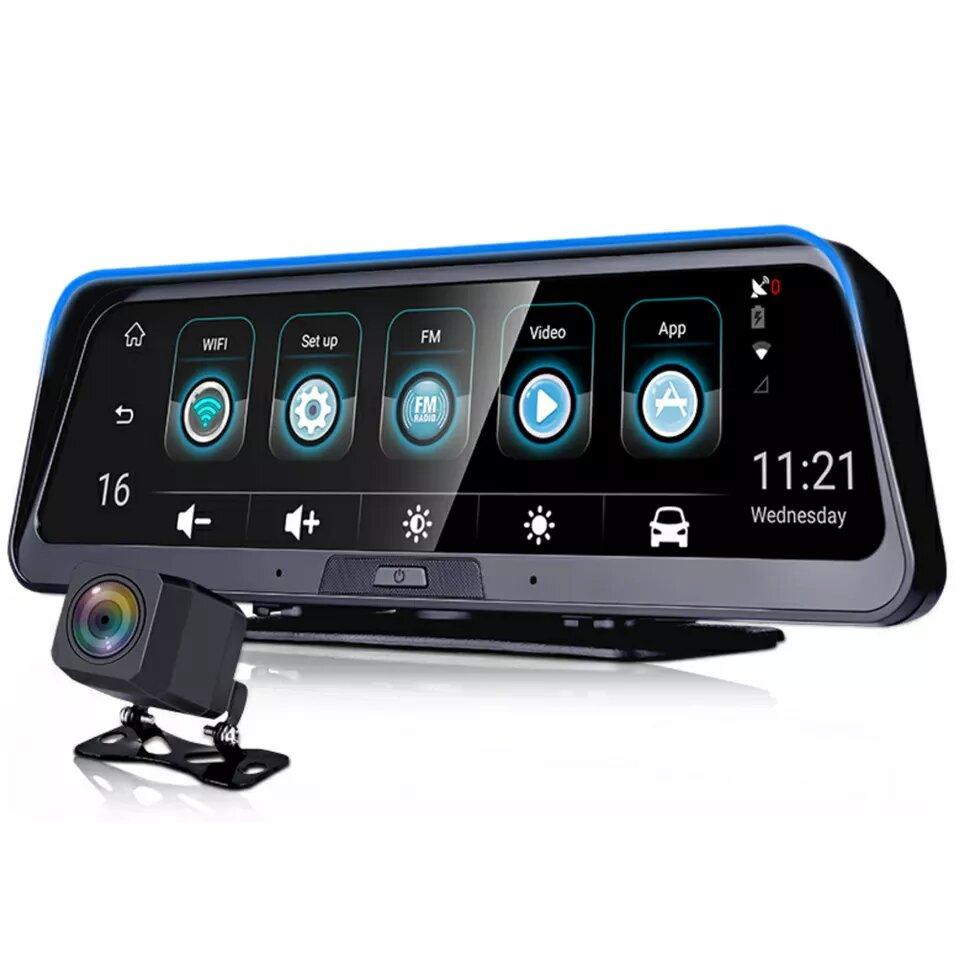 Смарт-відеореєстратор із потоковим відео 4G ADAS, 10 дюймів, Android, GPS-навігація, FHD, 1080P,