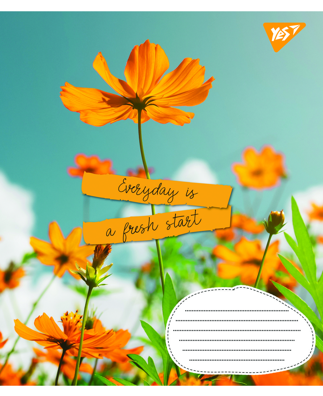 Набір зошитів учнівських А5/48 лін. 1В Summer flowers (10 штук мікс)