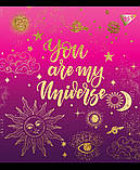 Набір шкільних зошитів 18 аркушів клітинка YES Cosmic System 10 штук, фото 3