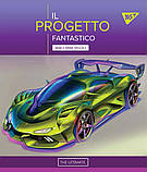Набір шкільних зошитів  48 аркушів лінія YES Fantastic Cars 5 штук, фото 4