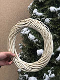 ОПТ та роздріб. d 30см Вибілерий вінок з лози. . Арт:50905, фото 2