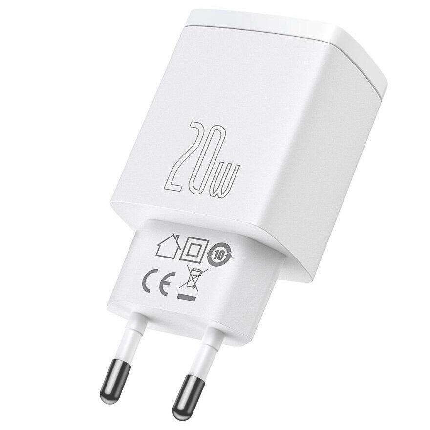 Блок живлення Baseus CCXJ-B02 Compact Quick Charger PD+QC3.0 20W