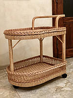 Стіл двоярусний з лози. "Барний" Арт:569