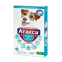 Атакса краплі для собак від 4 до 10 кг проти бліх, кліщів, вошей, волосоїдів 1,0 мл – 1 піп.
