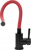 Змішувач Для Кухні Червоний Fala Flexible Black (75777)